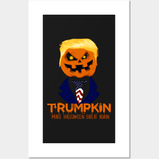 Halloween Trumpkin Make Halloween Great Again Gift T-Shirt Posters and Art